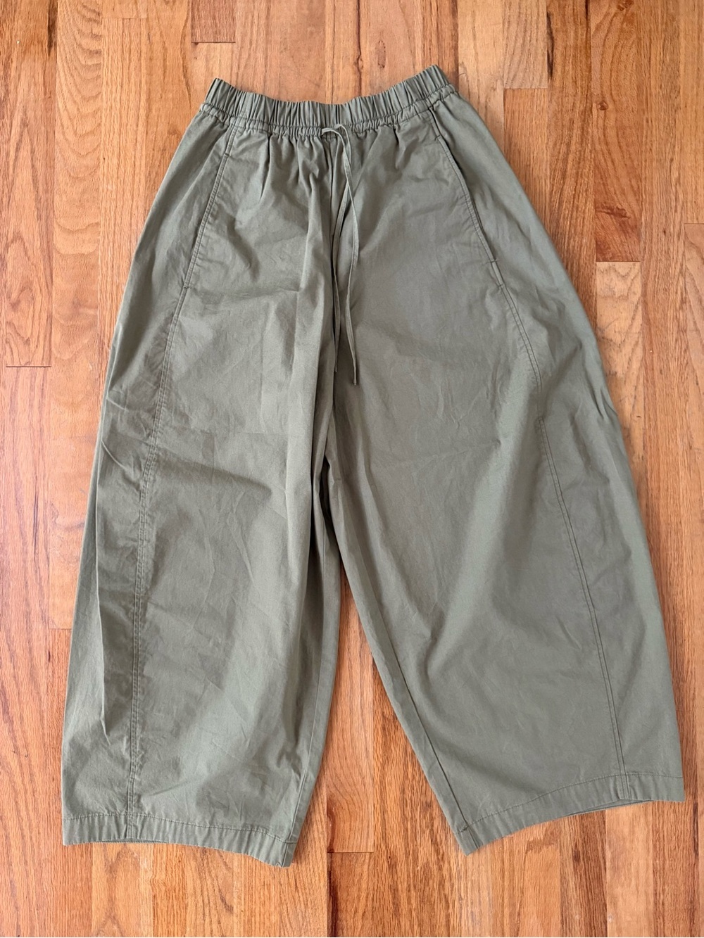 COS Olive Green Wide-Leg Pants